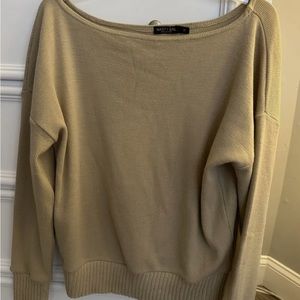 Nasty Gal Women’s Wide Neck / Off shoulder sweater - Size M Beige